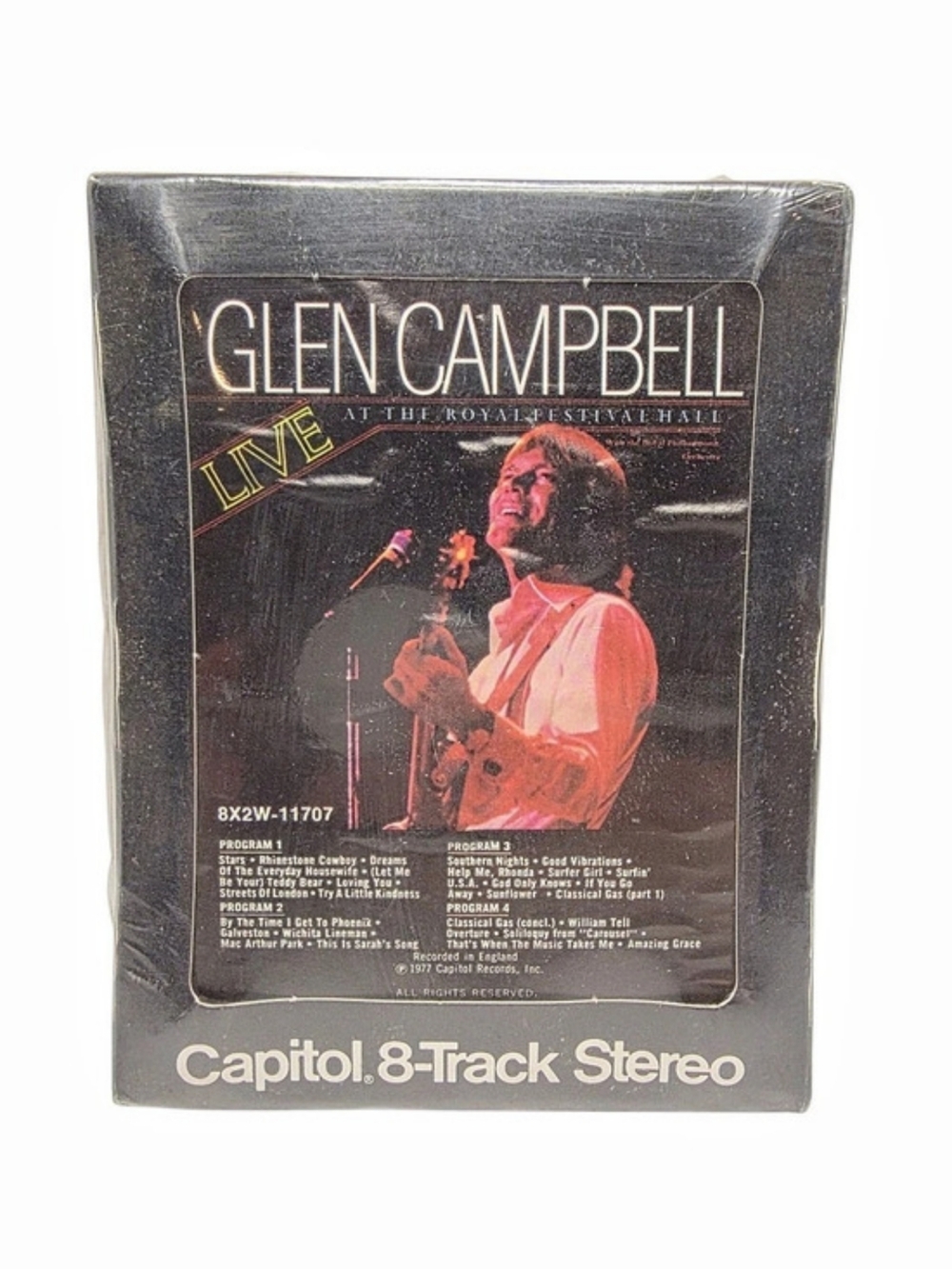 Glen Campbell Live At The Royal Festival Hall 8-Track Capitol Records Sealed